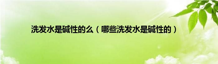 洗发水是碱性的么（哪些洗发水是碱性的）