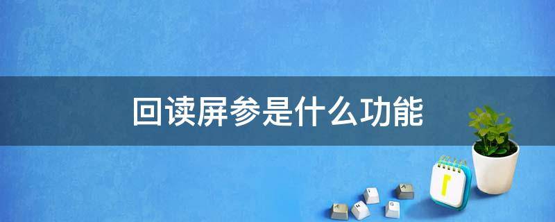 回读屏参是什么功能