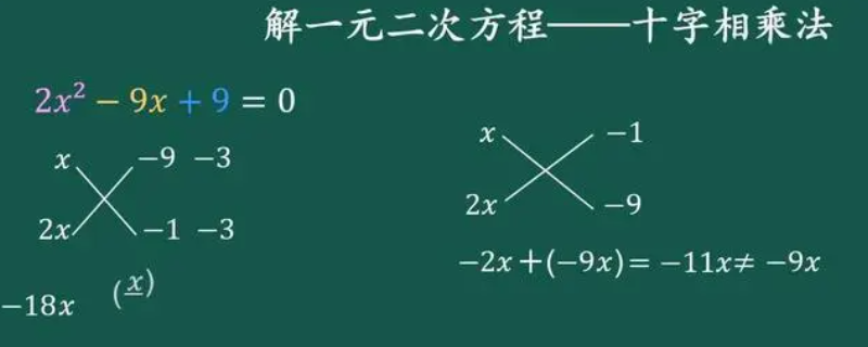 什么是十字相乘法