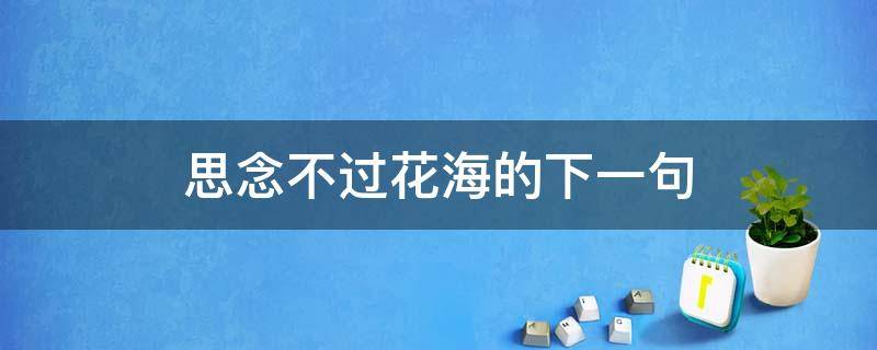 思念不过花海的下一句